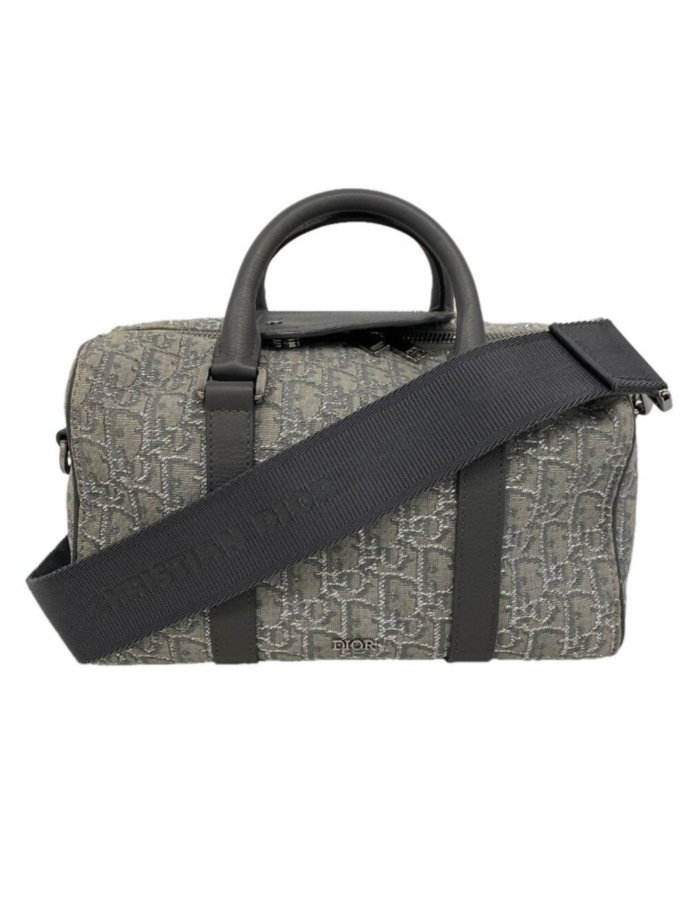 Dior Handbag Rango 26 Canvas Gray Silver 2-Way Bag